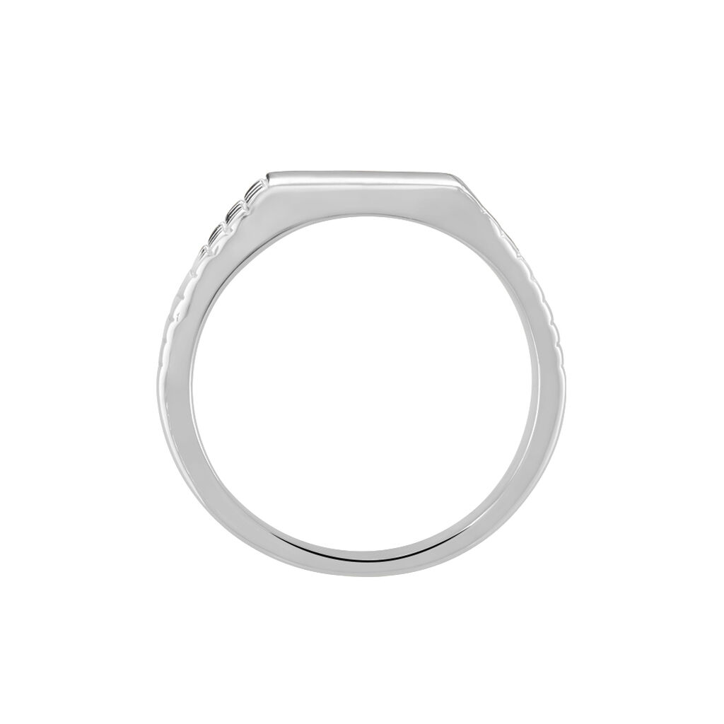 Chevalière Argent Blanc Corentyn - Chevalières Homme | Histoire d’Or