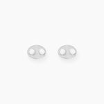 Boucles D'oreilles Puces Sherry Argent Blanc - Boucles d'oreilles fantaisie Femme | Histoire d&rsquo;Or