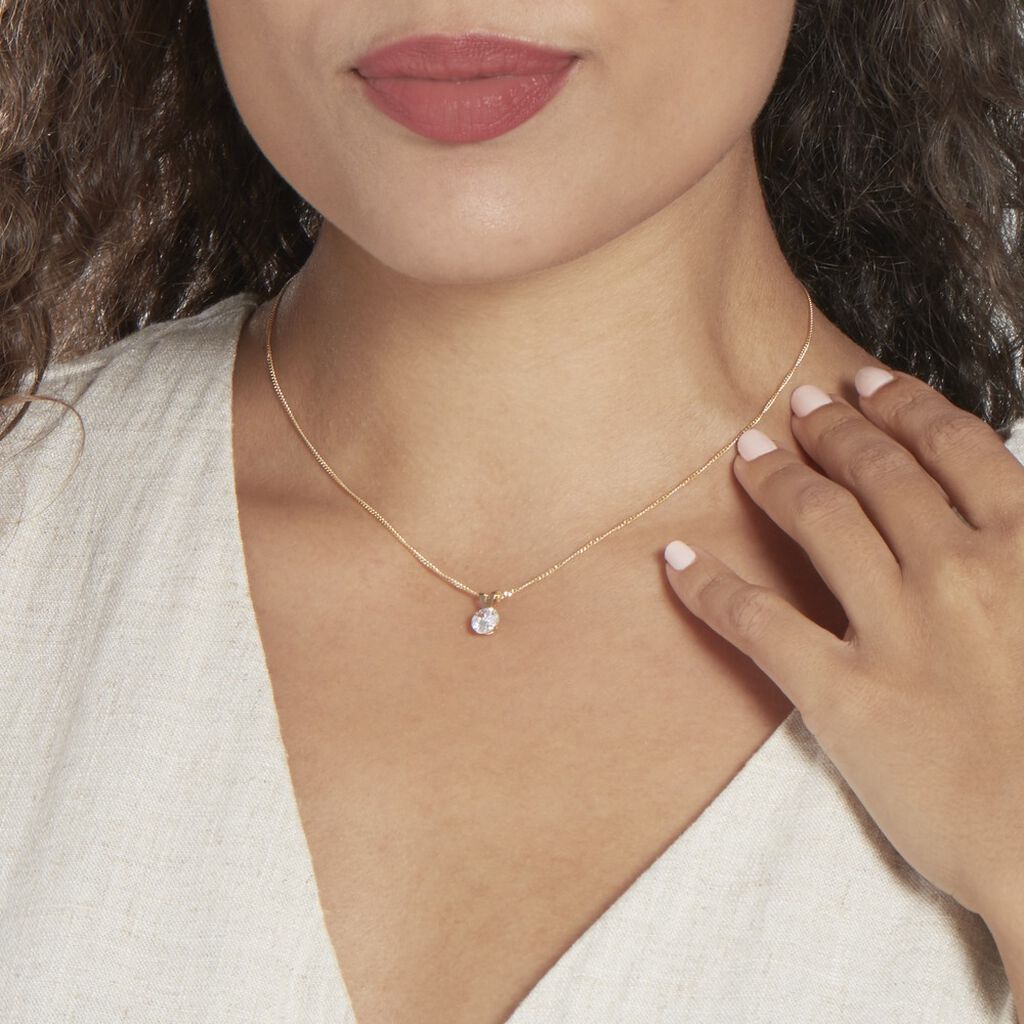 Pendentif Mabila Or Jaune Oxyde De Zirconium - Pendentifs Femme | Histoire d’Or