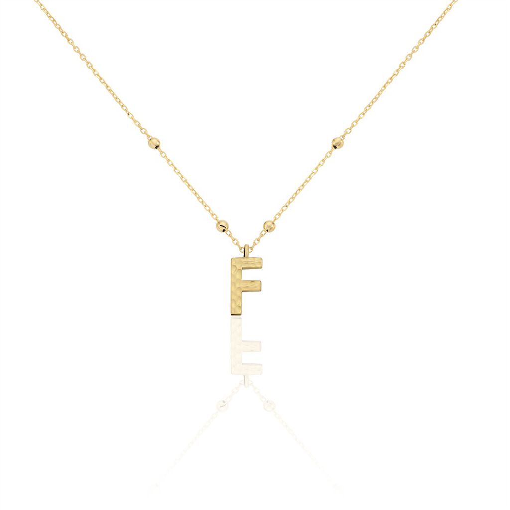 Collier Plaqué Or Jaune Lettra - Colliers fantaisie Femme | Histoire d’Or