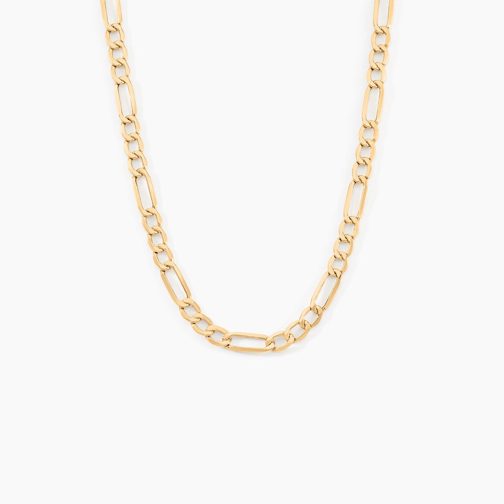 Collier Or Jaune Maille Alternée 1/3 - Chaines Homme | Histoire d’Or