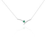 Collier Renaldine Or Blanc Emeraude - Colliers Femme | Histoire d&rsquo;Or
