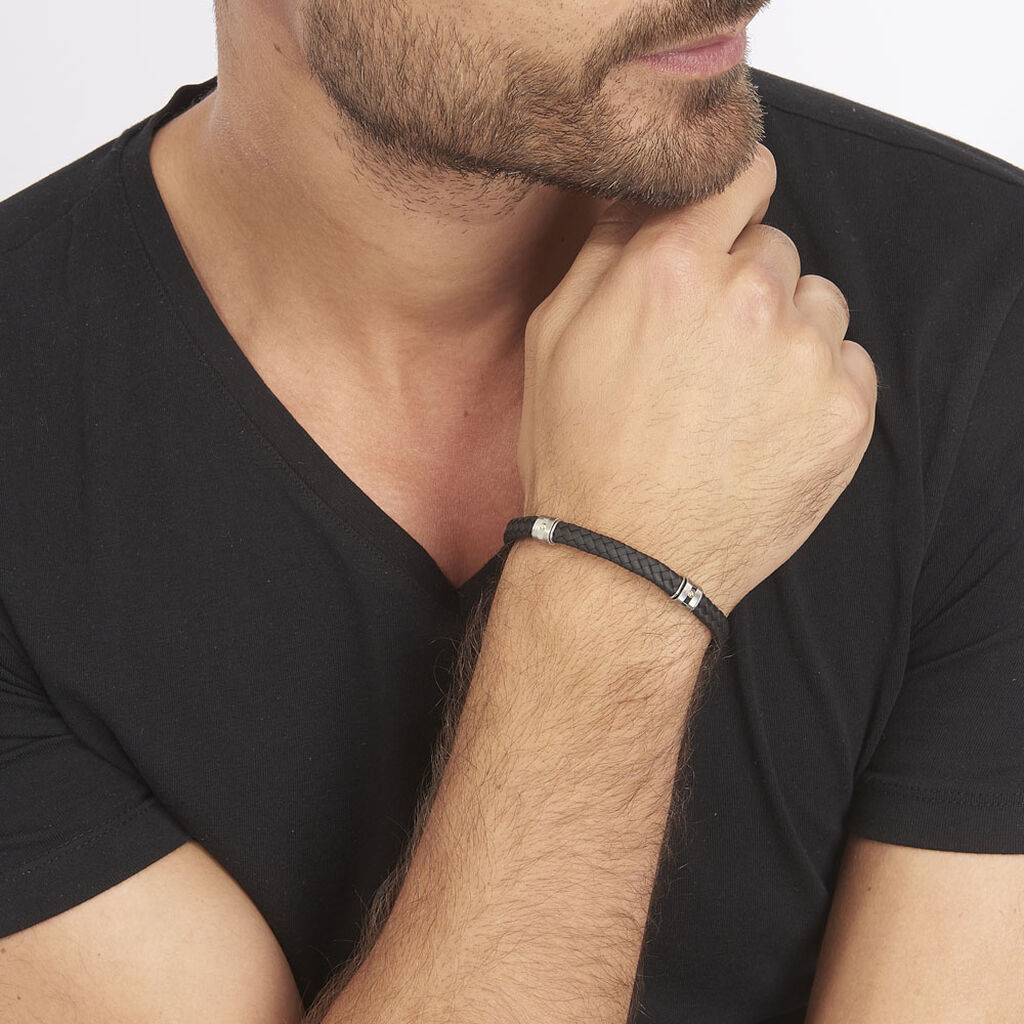 Bracelet Jourdan Acier Vis Or - Bijoux sans pierre Homme | Histoire d&rsquo;Or