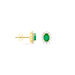 Boucles D'oreilles Puces Vladimir Or Jaune Diamant Et Emeraude - Clous d'oreilles Femme | Histoire d’Or