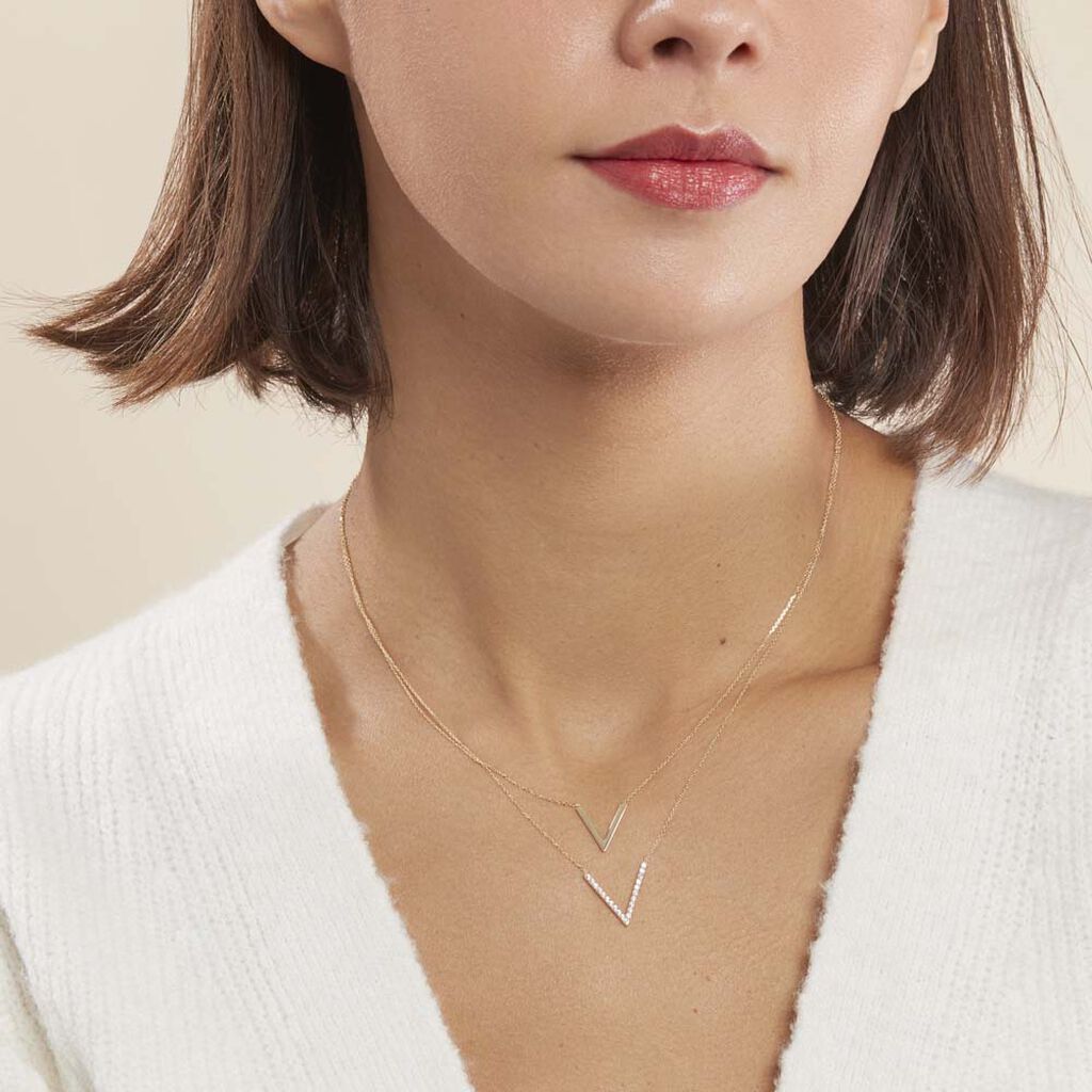Collier Daina Or Jaune Oxyde De Zirconium - Colliers Femme | Histoire d’Or