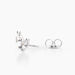 Boucles D'oreilles Puces Navette Argent Blanc Oxyde De Zirconium - Boucles d'oreilles fantaisie Femme | Histoire d’Or