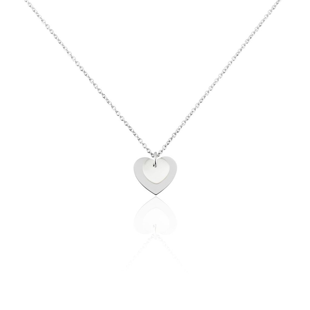 Collier Argent Blanc Ikaria Nacre - Colliers Coeur Femme | Histoire d’Or