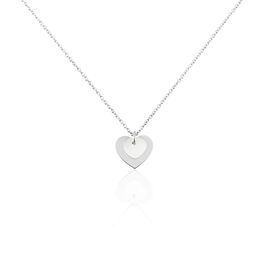 Collier Argent Blanc Ikaria Nacre - Colliers Coeur Femme | Histoire d’Or