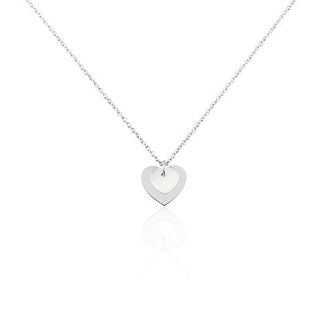 Collier Argent Blanc Ikaria Nacre - Colliers Coeur Femme | Histoire d’Or