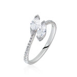 Bague Nevarte Argent Blanc Oxyde De Zirconium - Bagues avec pierre Femme | Histoire d&rsquo;Or