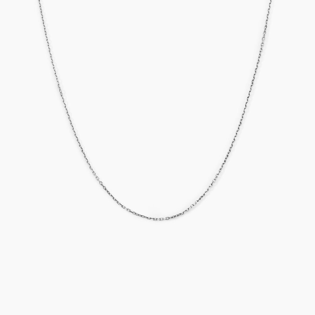 Cha&icirc;ne Igoa Maille For&ccedil;at Diamantee Or Blanc - Chaines Femme | Histoire d&rsquo;Or