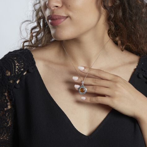 Collier Argent Blanc Vieilli Adar Ambre - Colliers fantaisie Femme | Histoire d’Or