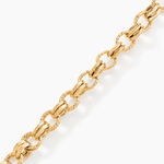 Bracelet Joice Maille Altern&eacute;e Et Godronne Or Jaune - Bracelets cha&icirc;ne Femme | Histoire d&rsquo;Or