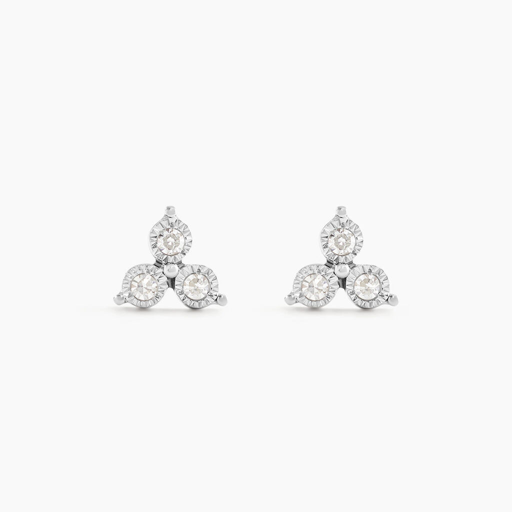Boucles D'oreilles Puces Kam Or Jaune Diamant - Clous d'oreilles Femme | Histoire d’Or