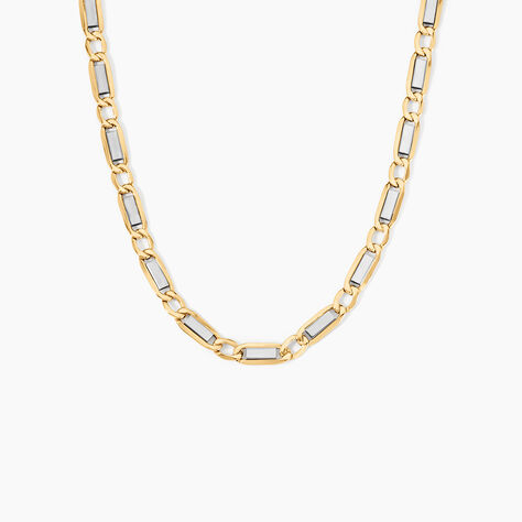 Collier Danae Plaquette Or Bicolore - Chaines Homme | Histoire d’Or