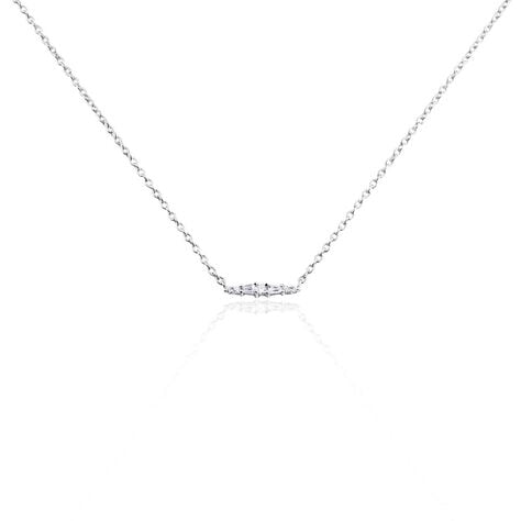 Collier Adriaan Argent Blanc Oxyde De Zirconium - Colliers fantaisie Femme | Histoire d&rsquo;Or