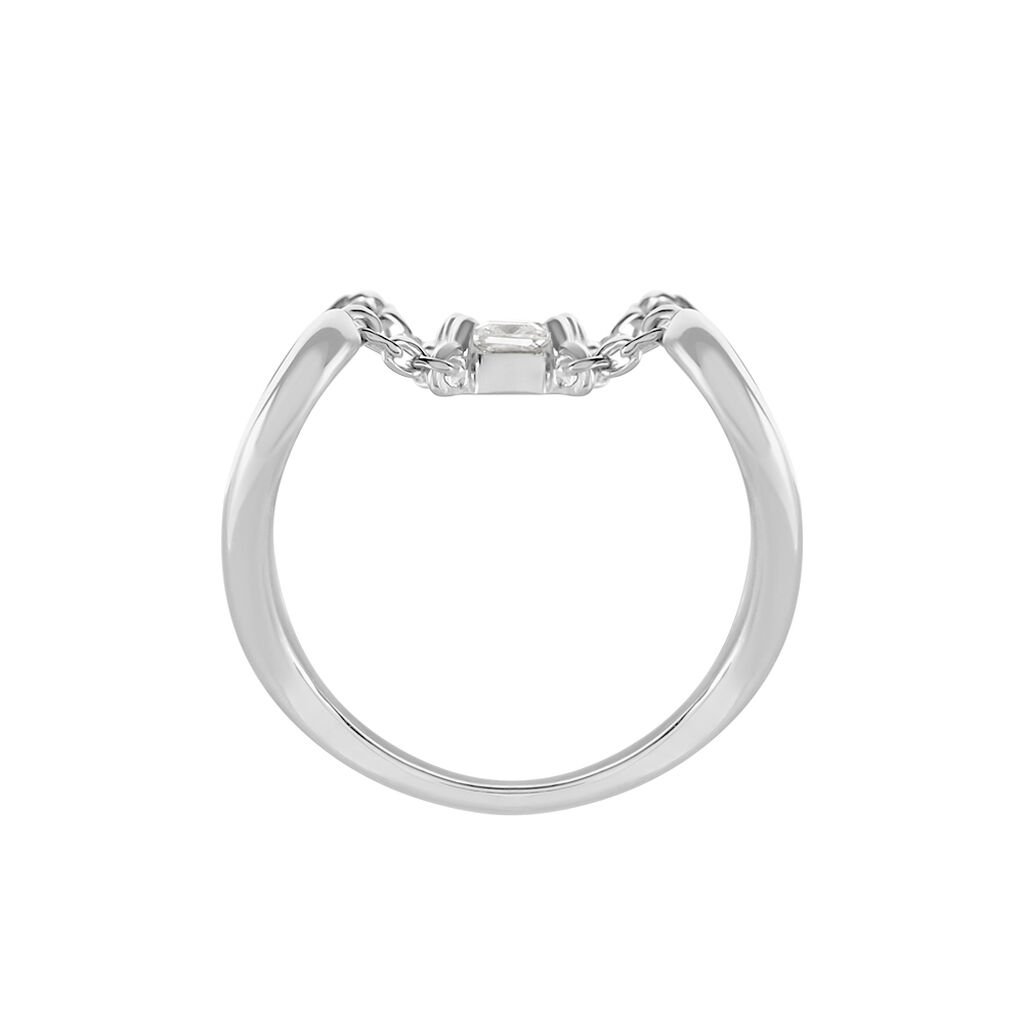 Bague Nexus Argent Blanc Oxyde De Zirconium - Bagues avec pierre Femme | Histoire d&rsquo;Or
