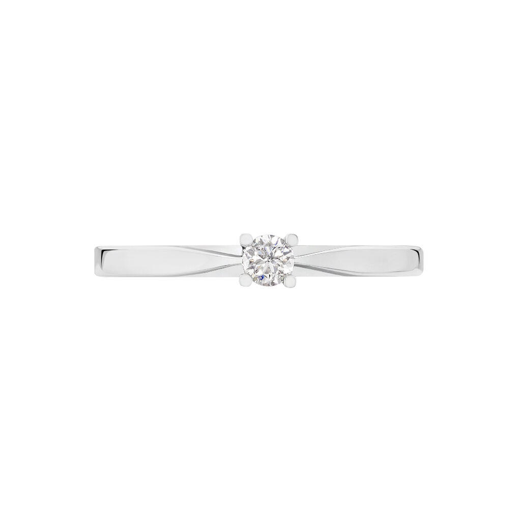 Bague Solitaire Celina Or Blanc Diamant - Bagues solitaires Femme | Histoire d’Or