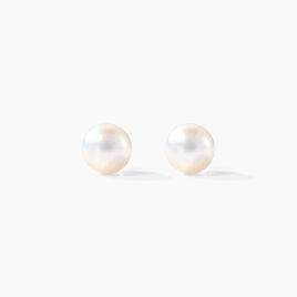 Boucles D'oreilles Puces Ursulina Or Jaune Perle De Culture - Clous d'oreilles Femme | Histoire d’Or