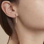 Boucles D'oreilles Puces Alayna Or Blanc Diamant - Boucles d'oreilles pendantes Femme | Histoire d&rsquo;Or