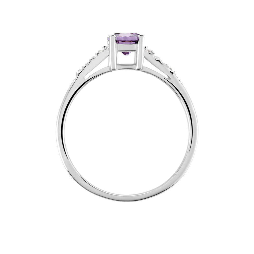 Bague Rio Argent Blanc Oxyde De Zirconium - Bagues de fian&ccedil;ailles ronde Femme | Histoire d&rsquo;Or