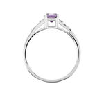 Bague Rio Argent Blanc Oxyde De Zirconium - Bagues de fian&ccedil;ailles ronde Femme | Histoire d&rsquo;Or