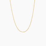 Chaine Igoa Maille Forcat Diamantee Argent Dor&eacute; A L'Or 750/1000 - Chaines Unisex | Histoire d&rsquo;Or