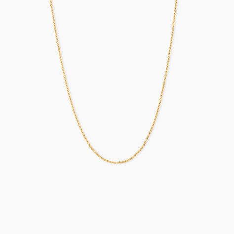 Chaine Igoa Maille Forcat Diamantee Argent Dor&eacute; A L'Or 750/1000 - Chaines Unisex | Histoire d&rsquo;Or