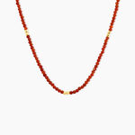 Collier Jonc Cyclades Argent Jaune Corniole -  Femme | Histoire d&rsquo;Or