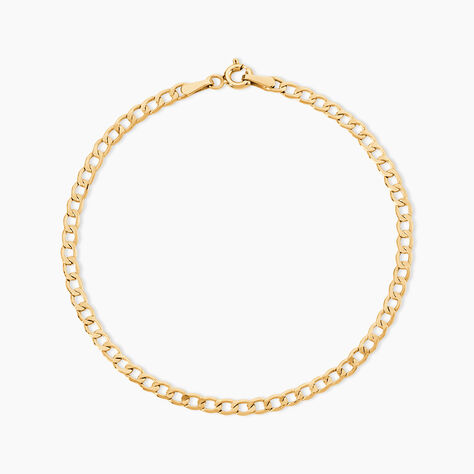 Bracelet Iris Or Jaune Maille Gourmette - Bracelets cha&icirc;ne Femme | Histoire d&rsquo;Or