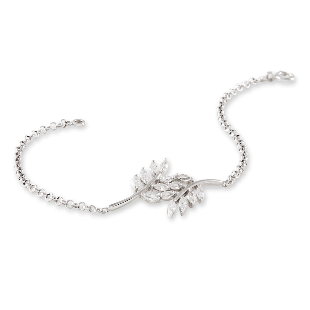 Bracelet Ble Argent Blanc Oxyde De Zirconium - Bracelets Femme | Histoire d’Or