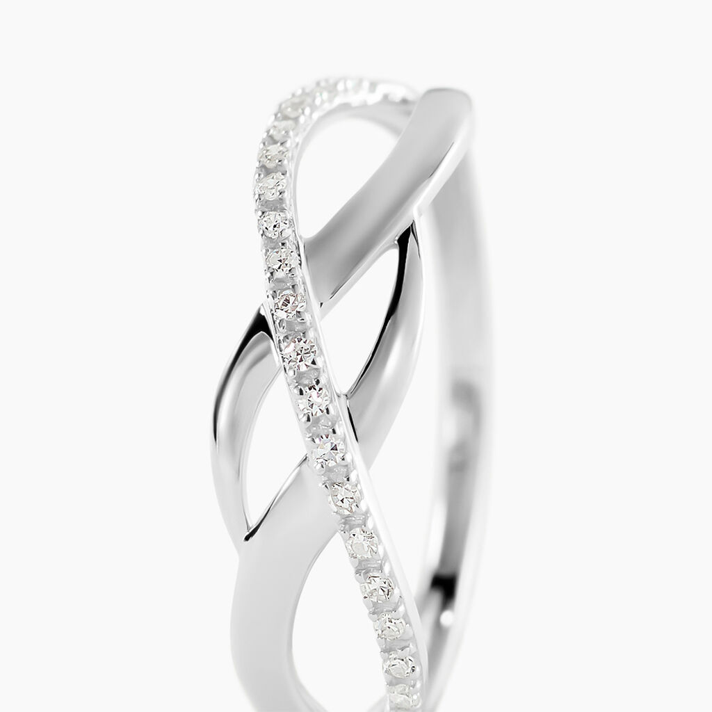 Bague Omnia Or Blanc Diamant - Bagues avec pierre Femme | Histoire d&rsquo;Or