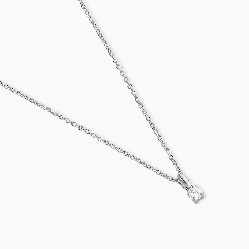 Pendentif Victoria Or Blanc Diamant - Pendentifs empierr&eacute;s Femme | Histoire d&rsquo;Or