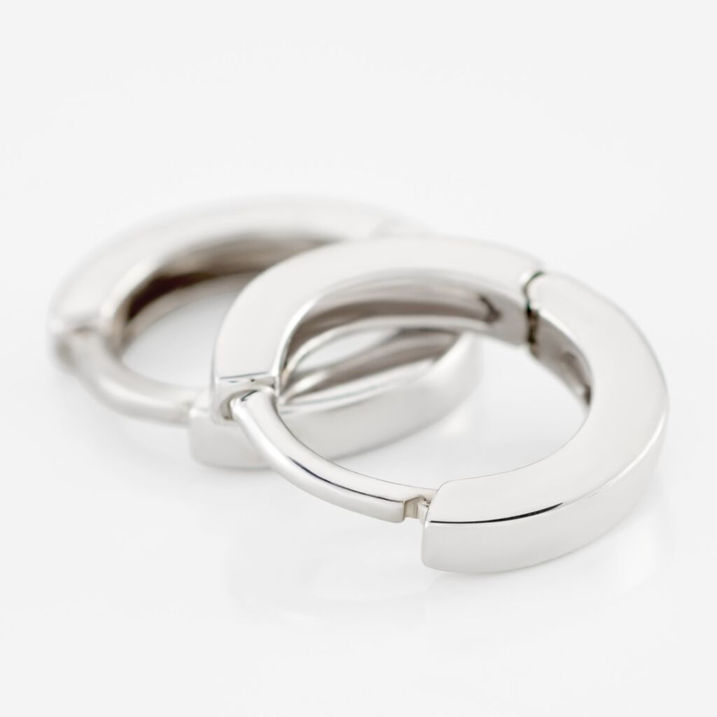 Cr&eacute;oles Argent Blanc Eleanora - Boucles d'oreilles cr&eacute;oles Femme | Histoire d&rsquo;Or