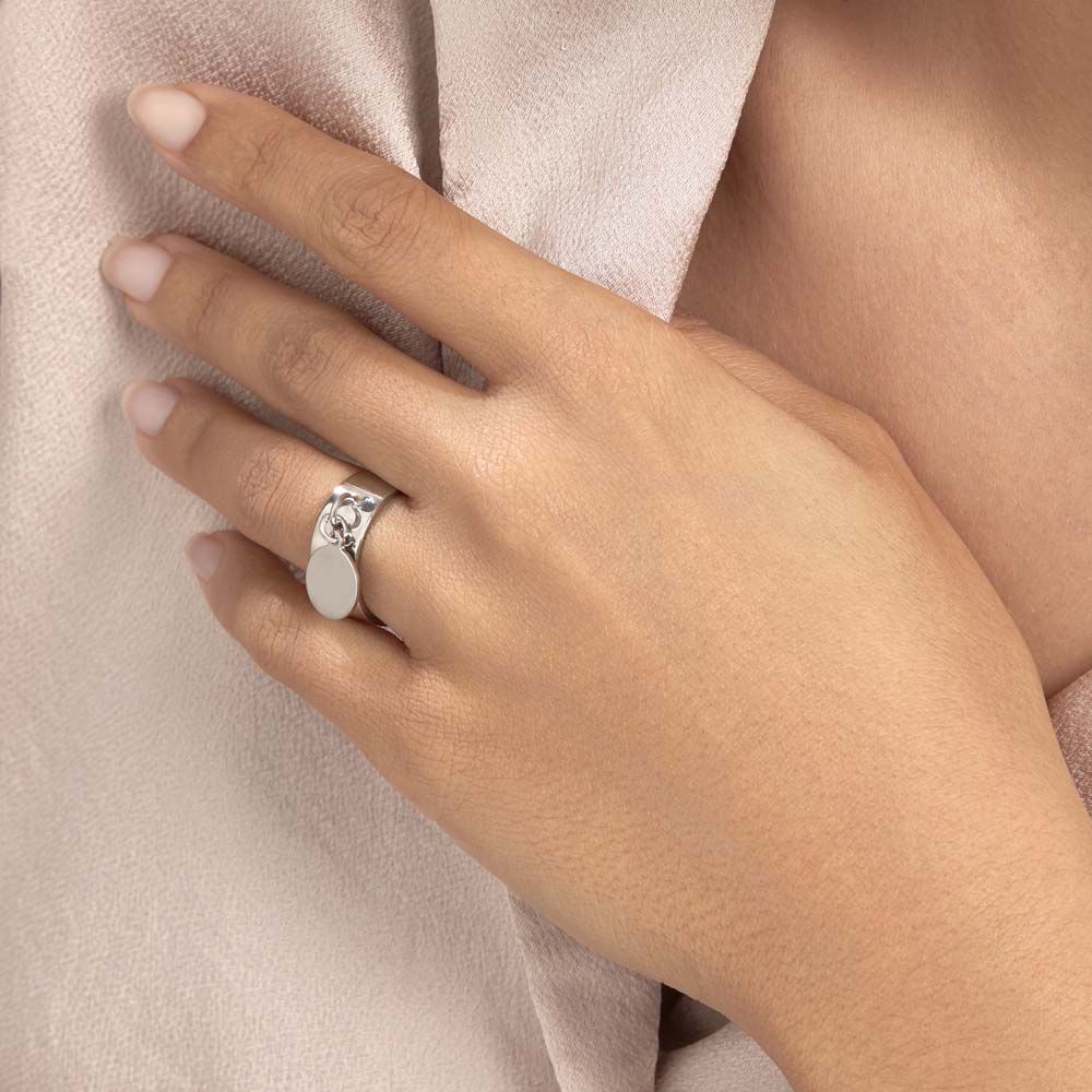 Bague femme online argent avec pendentif