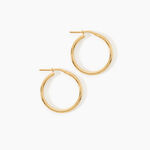 Cr&eacute;oles Ulrica Argent Dor&eacute; A L'Or 750/1000 - Boucles d'oreilles cr&eacute;oles Femme | Histoire d&rsquo;Or