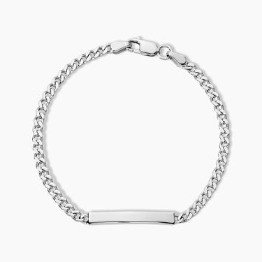 Bracelet Identit&eacute; Argent Blanc Casper