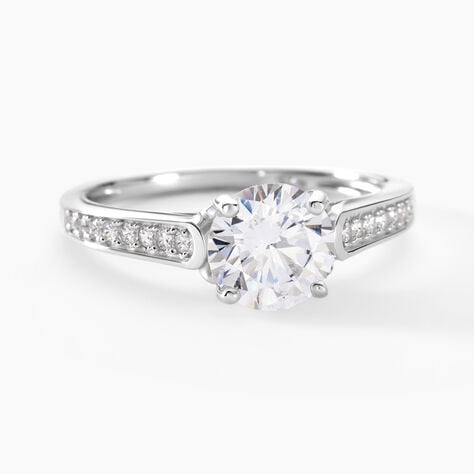 Bague Viky Argent Blanc Oxyde De Zirconium - Bagues solitaires Femme | Histoire d’Or