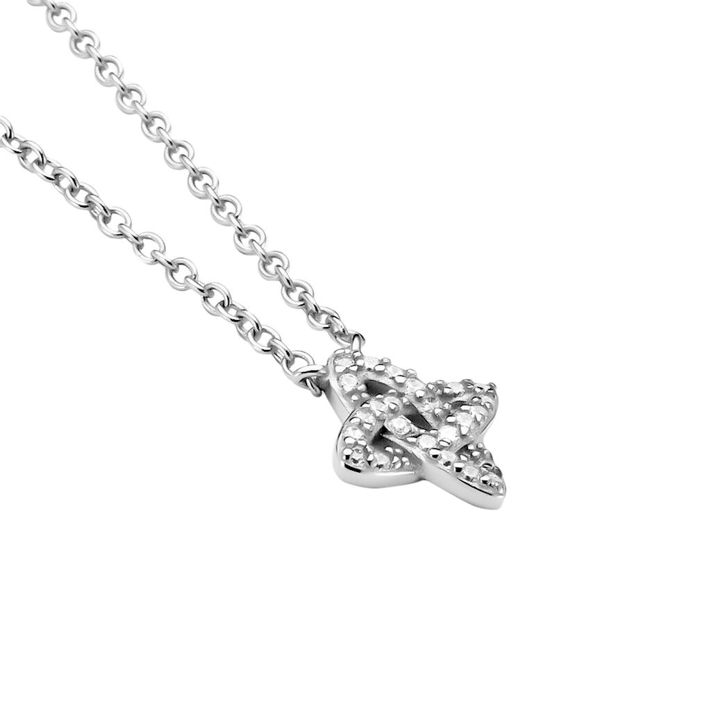 Collier Pleiades Argent Blanc Oxyde De Zirconium - Ras de cou Femme | Histoire d’Or