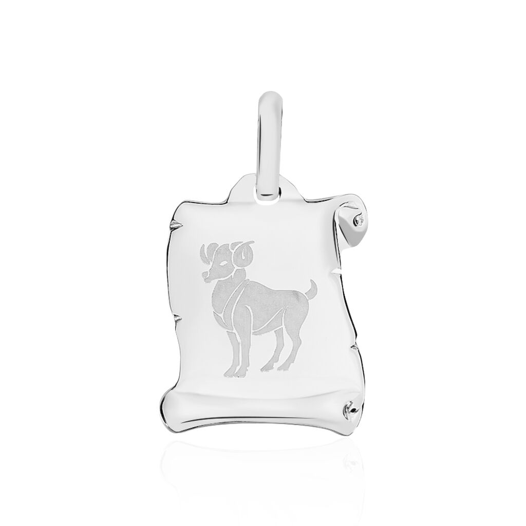 Pendentif Zodiaque Parchemin Argent Blanc - Pendentifs Zodiaque Famille | Histoire d’Or