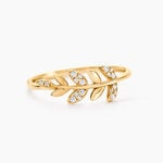 Bague Or Jaune Nahia Oxydes De Zirconium - Bagues avec pierre Femme | Histoire d&rsquo;Or