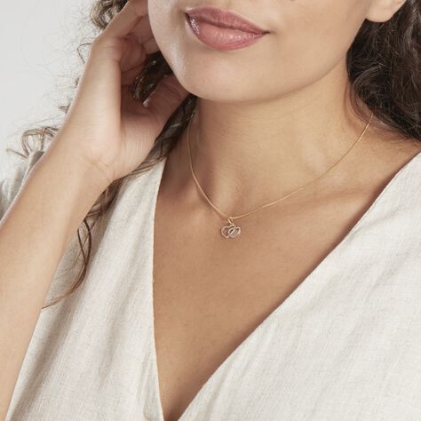Pendentif Eudocie Coeurs Ciseles Or Bicolore - Pendentifs Coeur Femme | Histoire d’Or