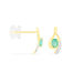 Boucles D'oreilles Puces Sagesse Or Jaune Emeraude Et Diamant - Clous d'oreilles Femme | Histoire d’Or