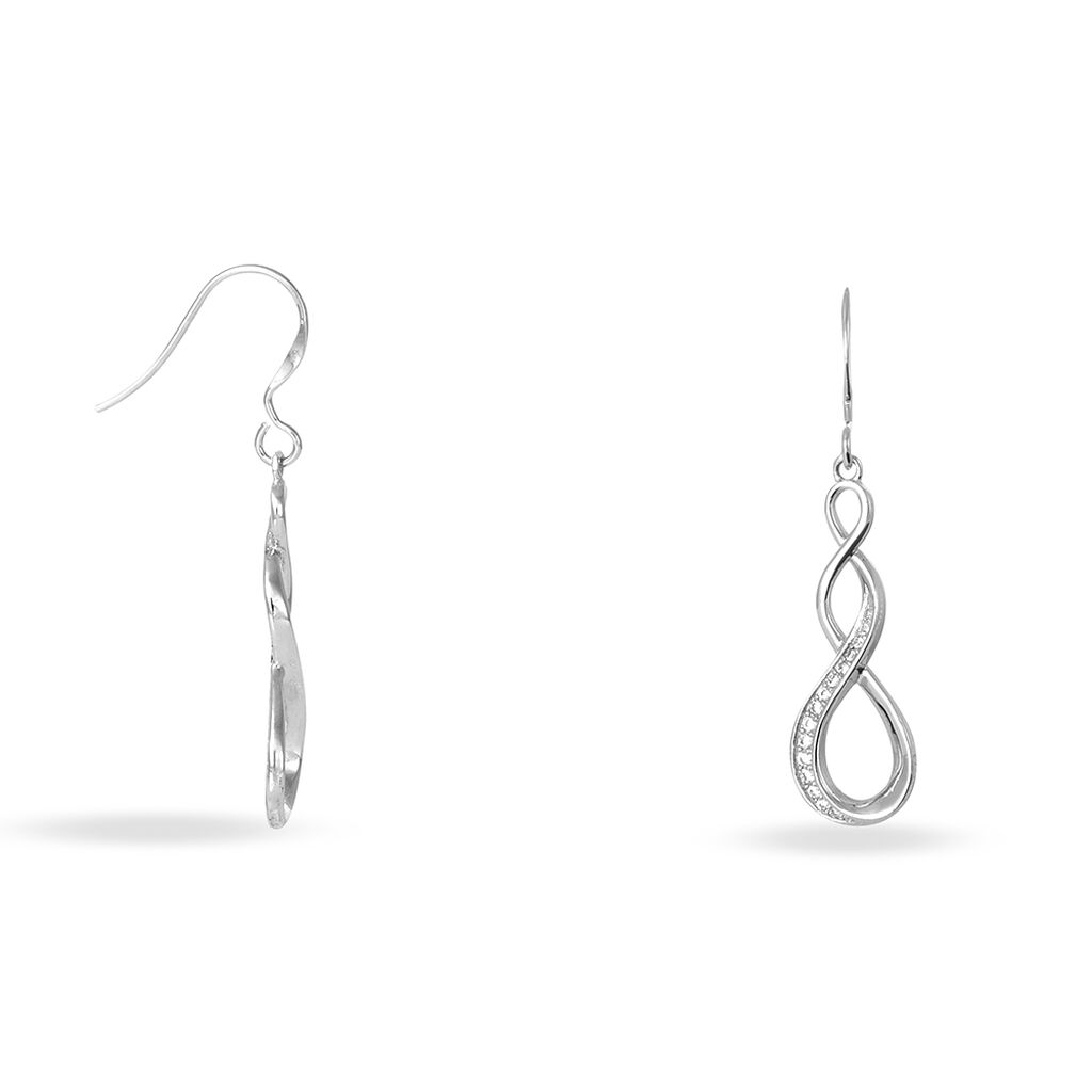 Boucles D'oreilles Pendantes Ayhan Argent Blanc Oxyde De Zirconium - Boucles d'oreilles fantaisie Femme | Histoire d’Or