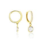 Cr&eacute;oles Or Jaune Arielle Oxyde De Zirconium - Boucles d'oreilles cr&eacute;oles Femme | Histoire d&rsquo;Or