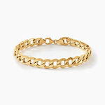 Bracelet Iris Or Jaune Maille Gourmette - Bracelets cha&icirc;ne Homme | Histoire d&rsquo;Or