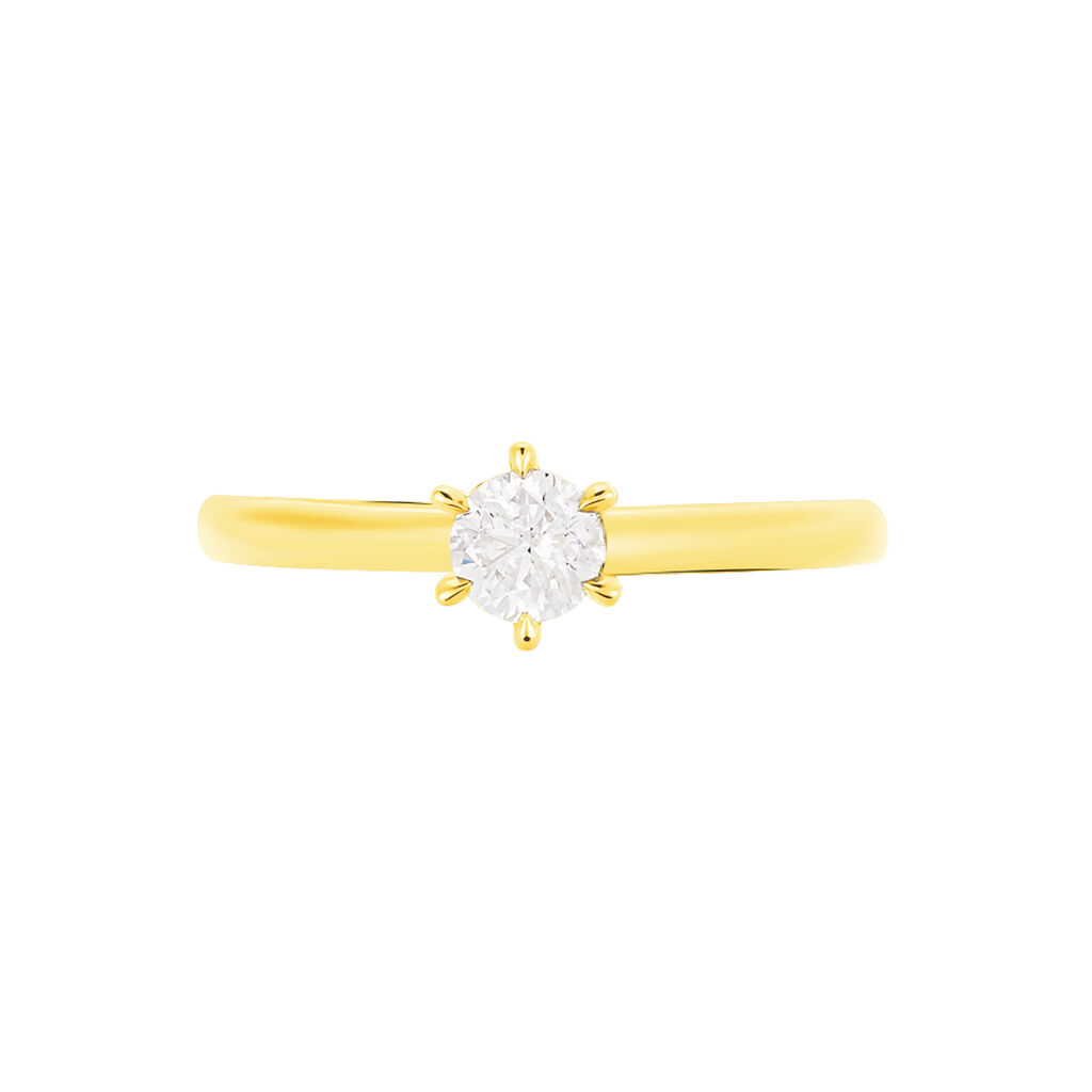 Bague Solitaire Niva Or Jaune Diamant - Bagues solitaires Femme | Histoire d’Or