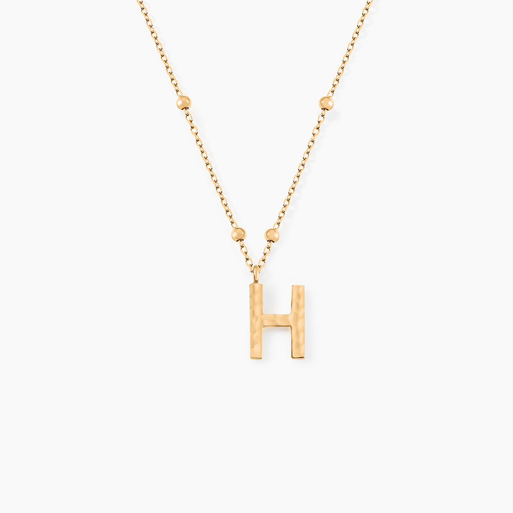 Collier Plaqu&eacute; Or Jaune Lettra - Bijoux sans pierre Femme | Histoire d&rsquo;Or