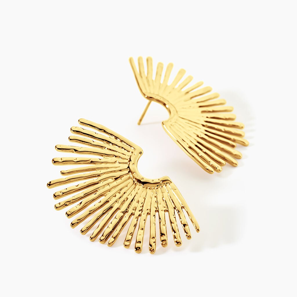 Boucles D'Oreilles Pendantes Mermaid Acier Jaune - Boucles d'oreilles fantaisie Femme | Histoire d&rsquo;Or