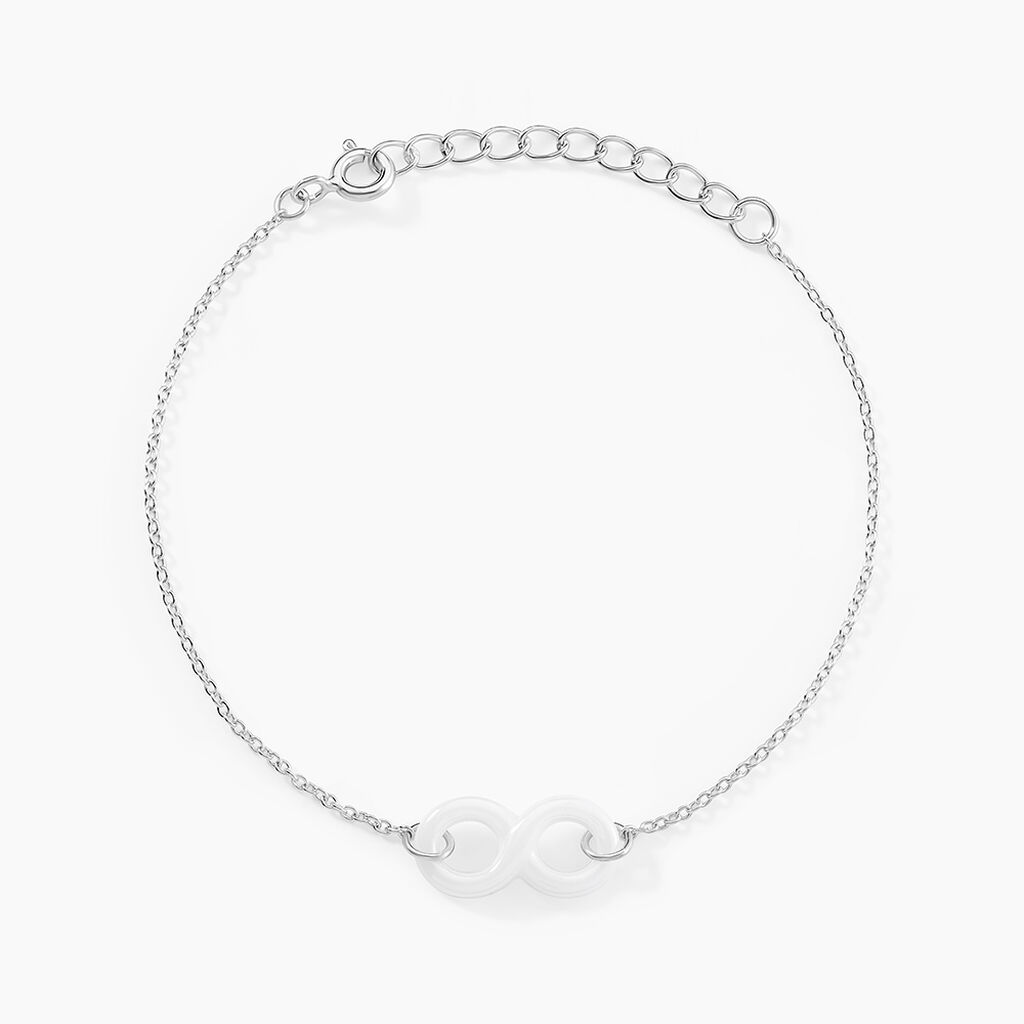 Bracelet Alicia Argent Blanc C&eacute;ramique - F&ecirc;te des m&egrave;res Femme | Histoire d&rsquo;Or